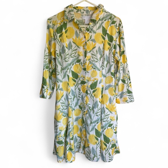 Martha Stewart Collection Lemon Print Dress Sz Small - Picture 2 of 7